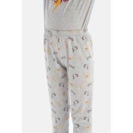 Ensemble De Pyjama a Col Rond Et a Manches