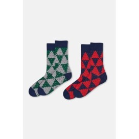 Lot De 2 Chaussettes Du Nouvel An a Motif