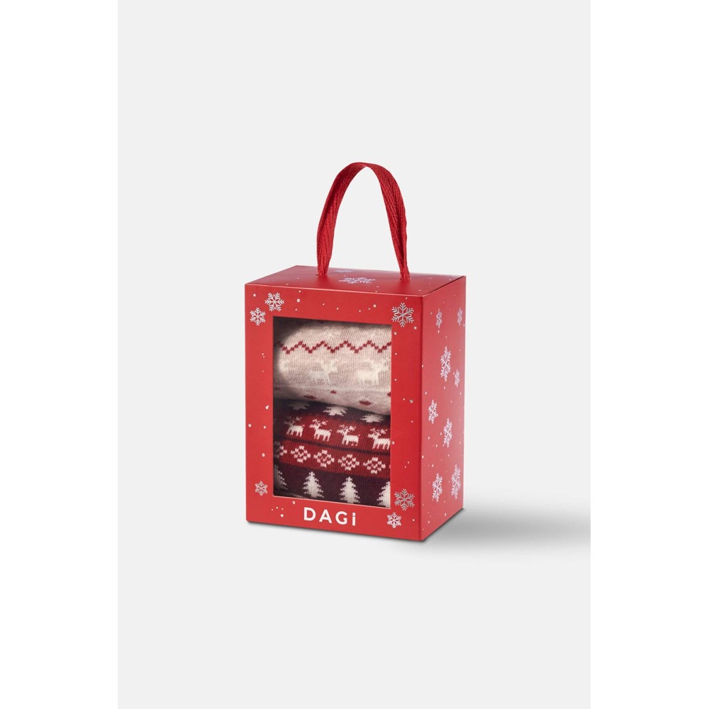 Lot De 2 Chaussettes De Noël a Motif Coeur