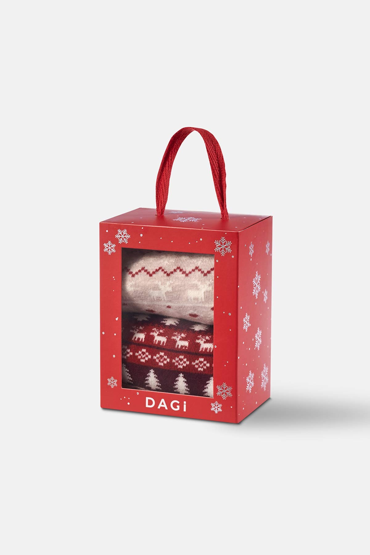 Lot De 2 Chaussettes De Noël a Motif Coeur