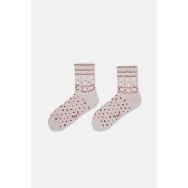 Lot De 2 Chaussettes De Noël a Motif Coeur