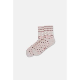 Lot De 2 Chaussettes De Noël a Motif Coeur