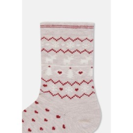 Lot De 2 Chaussettes De Noël a Motif Coeur