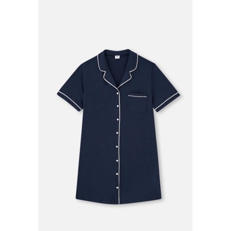 Nuit De Nuit En Tricot Boutonne Sur Le Devant Avec Tuyau