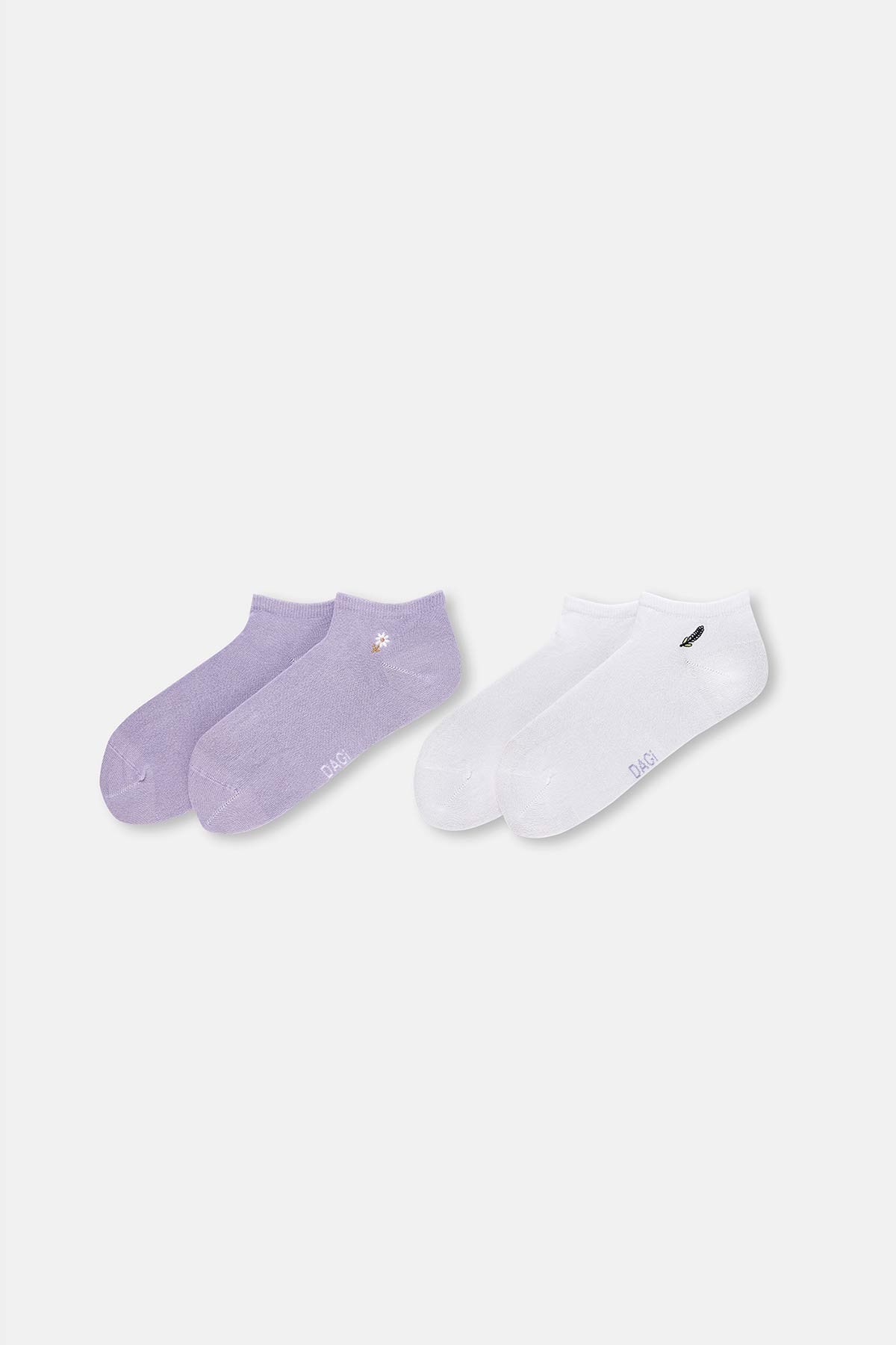 Chaussettes Chaussettes Brodees Fleurs De Bambou Par