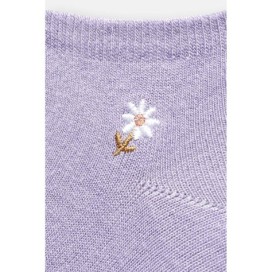 Chaussettes Chaussettes Brodees Fleurs De Bambou Par