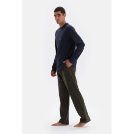 Ensemble De Pyjama En Tricot a Col Rond Avec Broderie