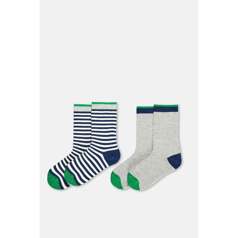 Lot De 2 Chaussettes Rayees