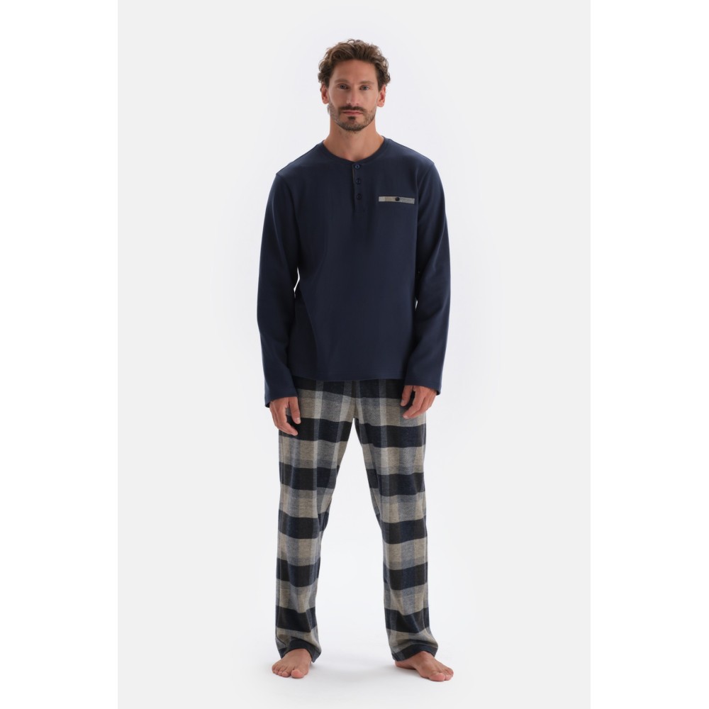 Ensemble De Pyjama Tisse a Manches Longues Half