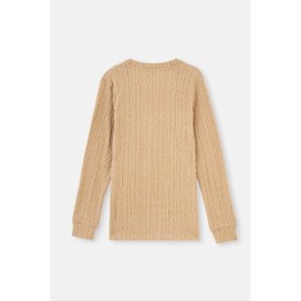 Sweat-Shirt En Maille a Manches Longues Et Col