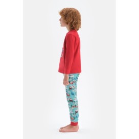 Ensemble De Pyjama En Coton a Manches Longues Et Col