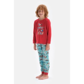 Ensemble De Pyjama En Coton a Manches Longues Et Col