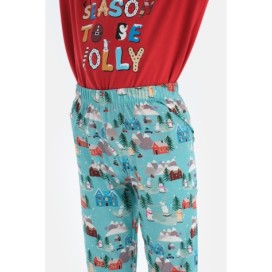 Ensemble De Pyjama En Coton a Manches Longues Et Col