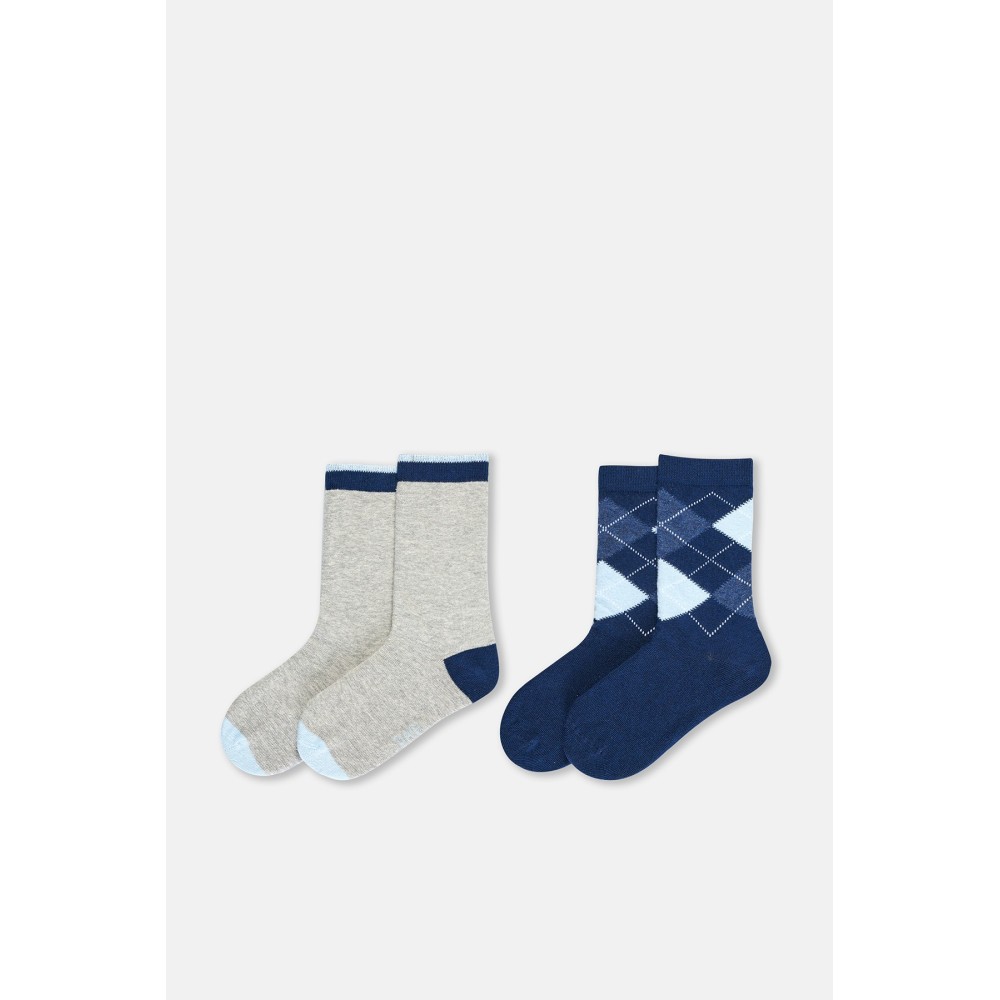Lot De 2 Chaussettes a Motifs