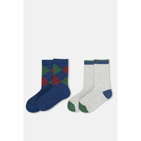 Lot De 2 Chaussettes a Motifs