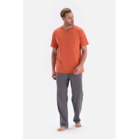 Ensemble De Pyjama En Tricot Basique a Manches