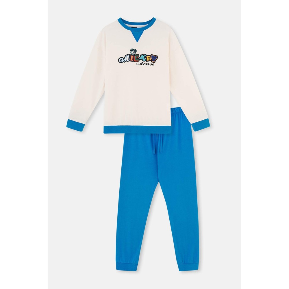 Ensemble De Pyjama En Tricot a Manches Longues Sous Licence Mickey