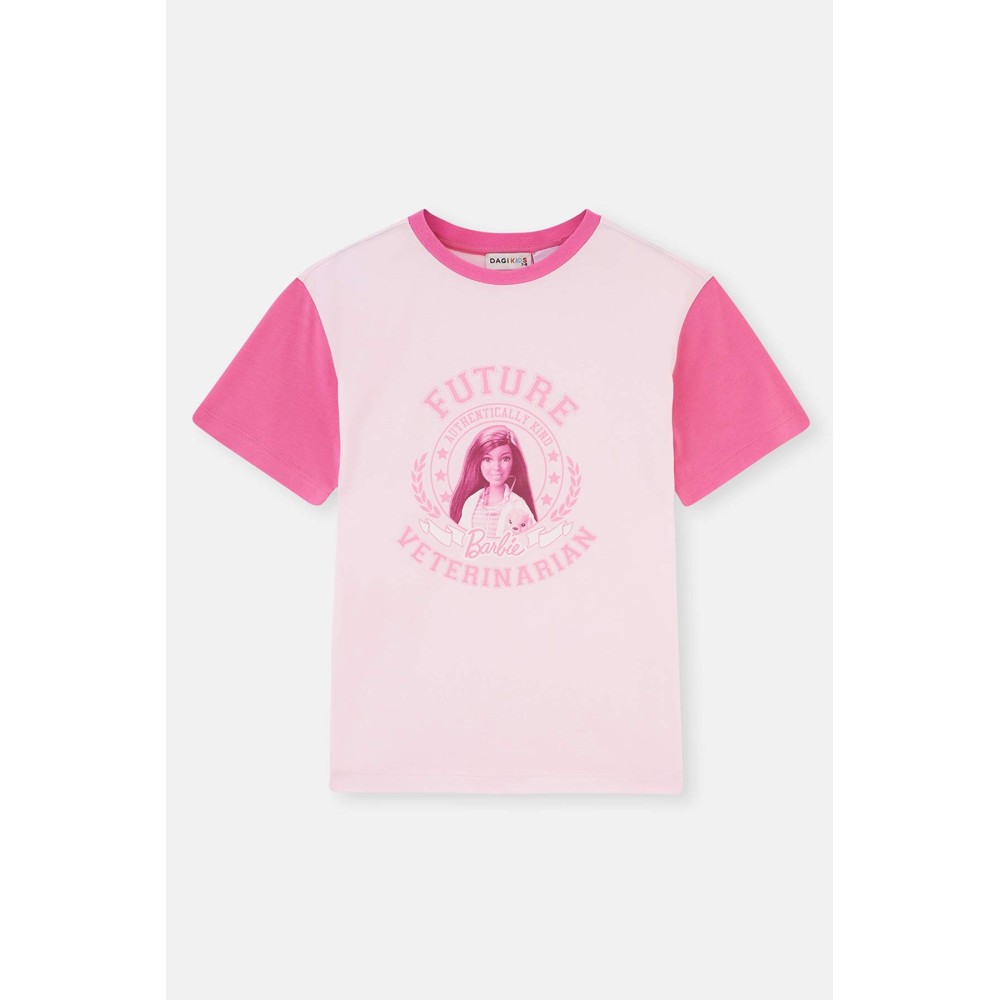 T-Shirt a Manches Courtes Et Col Rond Imprime Licence