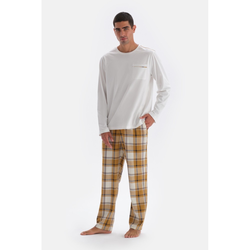 Ensemble De Pyjama Tisse a Col Rond Avec Detail De