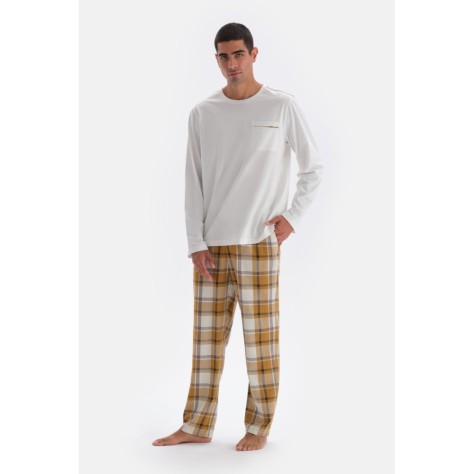 Ensemble De Pyjama Tisse a Col Rond Avec Detail De