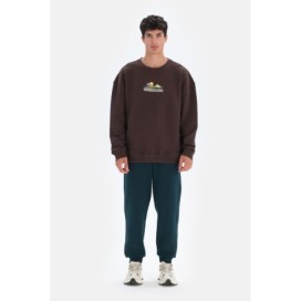 Sweat-Shirt Imprime Montagne Pour