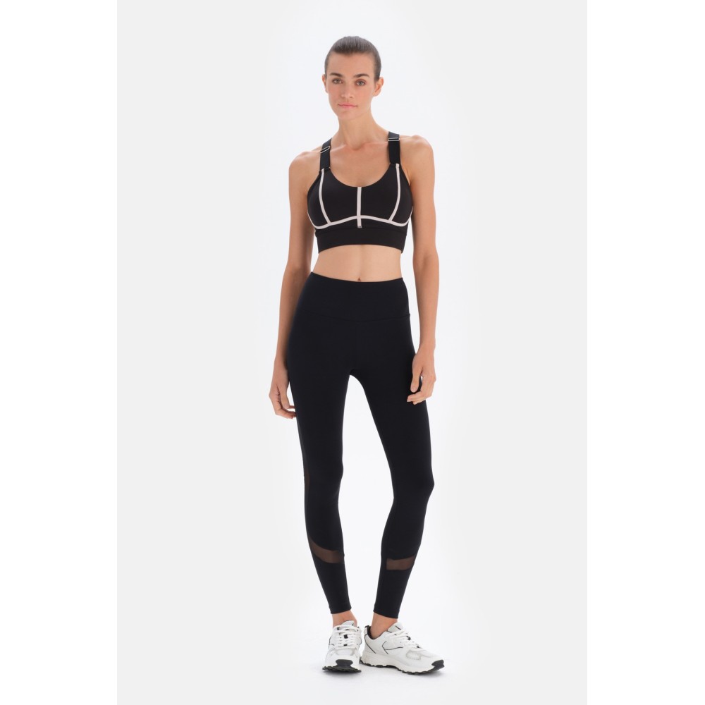 Collants De Sport Detailles En Tulle Pour