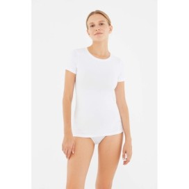 T-Shirt Col En V En Coton Peigne