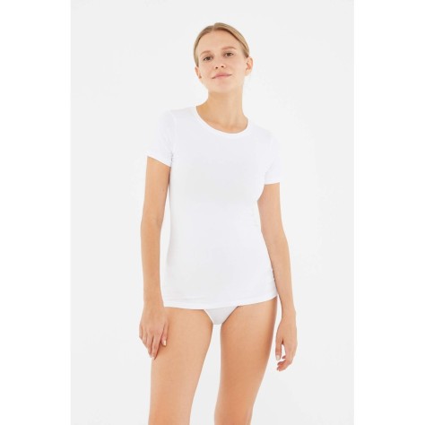 T-Shirt Col En V En Coton Peigne