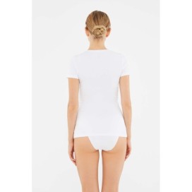 T-Shirt Col En V En Coton Peigne