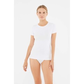 T-Shirt Col En V En Coton Peigne