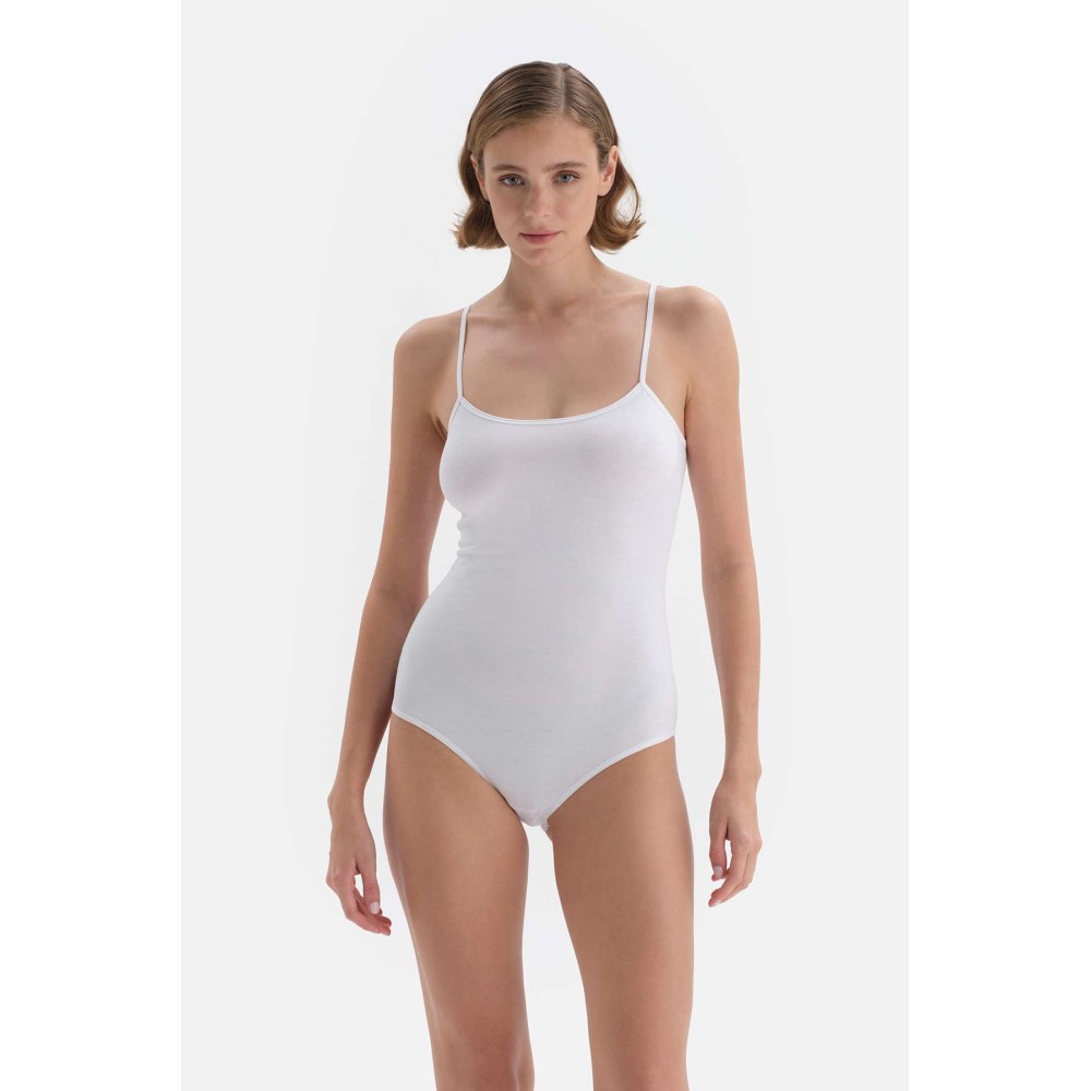 Maillot De Corps En Coton Peigne a Bretelles