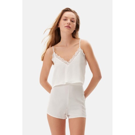 Debardeur En Satin Avec Detail En