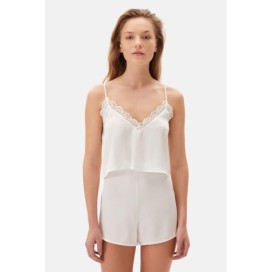 Debardeur En Satin Avec Detail En