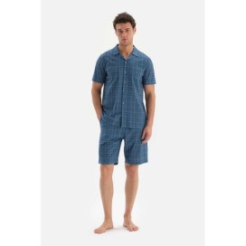 Ensemble De Pyjama En Maille a Carreaux Avec Col