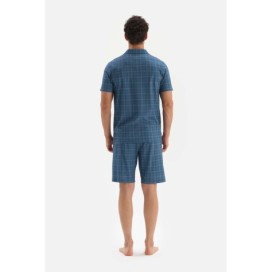 Ensemble De Pyjama En Maille a Carreaux Avec Col