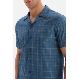 Ensemble De Pyjama En Maille a Carreaux Avec Col