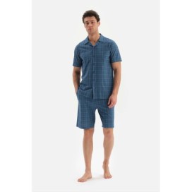 Ensemble De Pyjama En Maille a Carreaux Avec Col