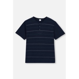 Ensemble De Pyjama En Maille Jacquard a Rayures Demi