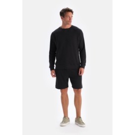 Sweat-Shirt Gaufre a Manches Longues Et Col