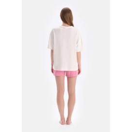 Ensemble De Pyjama Chemise Imprimee a Manches Courtes T-Shirt