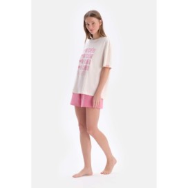 Ensemble De Pyjama Chemise Imprimee a Manches Courtes T-Shirt