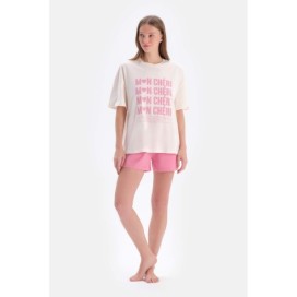 Ensemble De Pyjama Chemise Imprimee a Manches Courtes T-Shirt