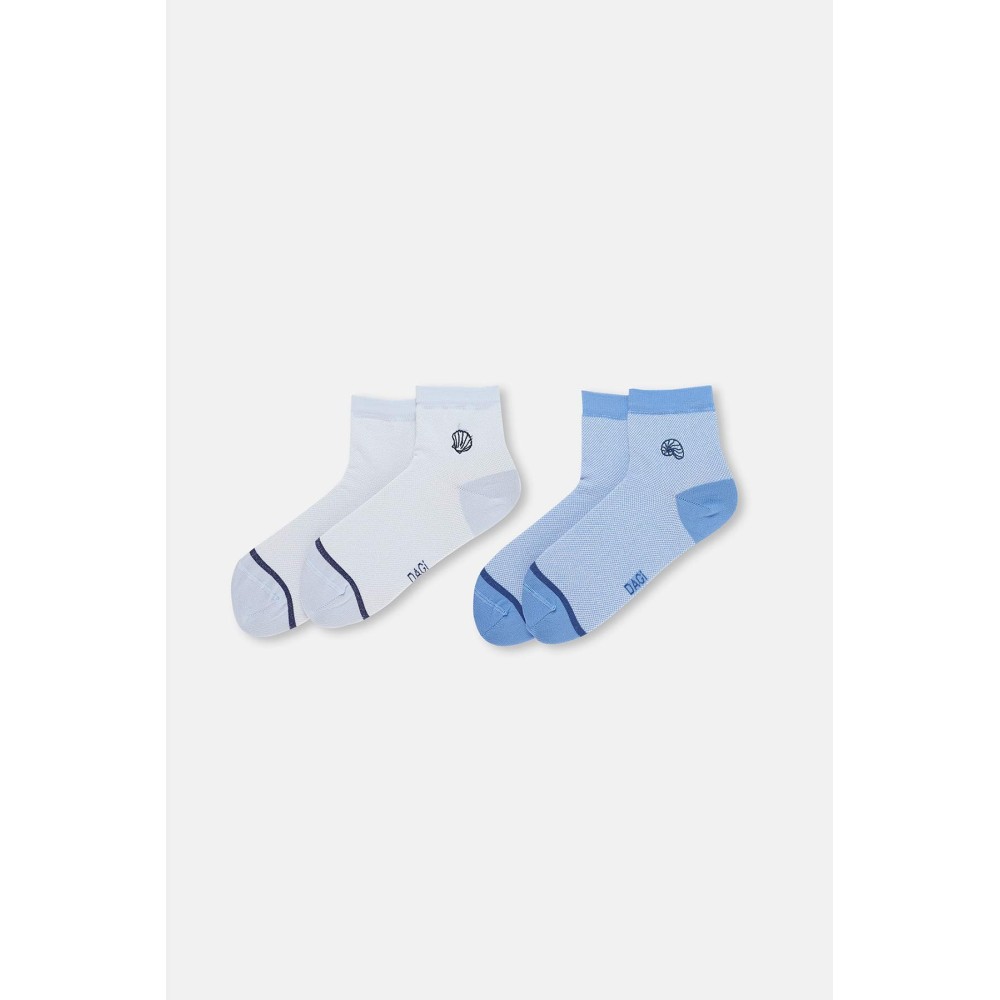 Lot De 2 Chaussettes Brodees