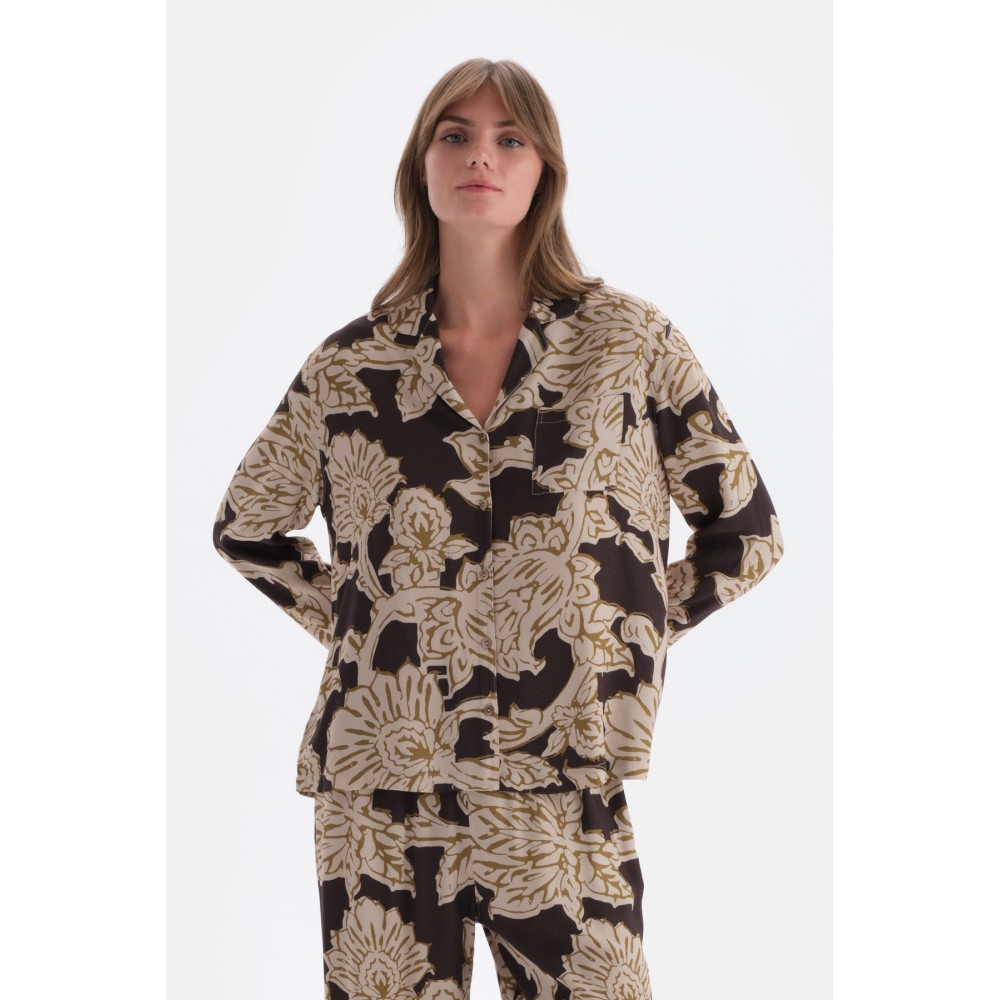 Pjama Chemise Tisse Imprime