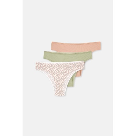 Lot De 3 Culottes Bresiliennes a Motifs