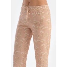 Ensemble De Pyjama Chemise Et Pantalon En Modal Peigne a Motifs