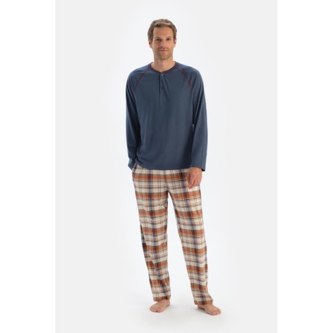 Ensemble De Pyjama T-Shirt Et Pantalon a Manches Longues Et Col