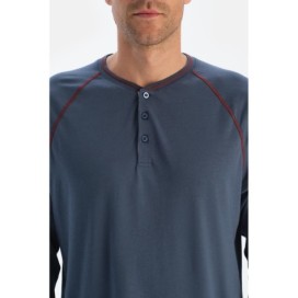 Ensemble De Pyjama T-Shirt Et Pantalon a Manches Longues Et Col