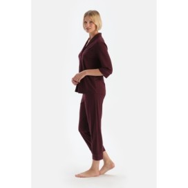 Ensemble De Pyjama Chemise Et Pantalon En Modal Peigne Avec Poche