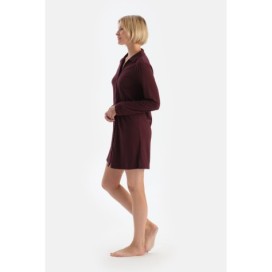 Garette De Nuit a Col Chemise Detaille En